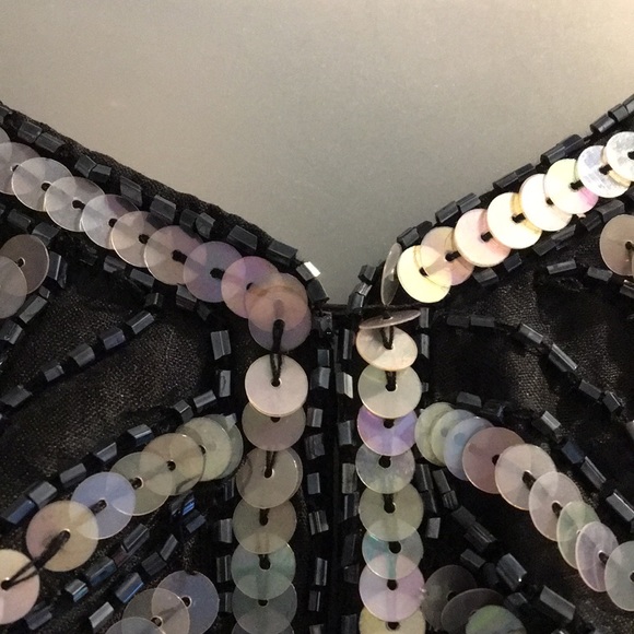 Vintage Evening in India 2X Black Jacket with sequins NWT - Picture 5 of 10